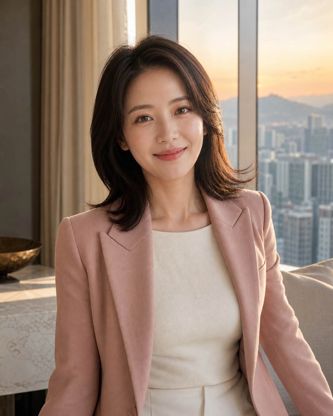 긴 머리의 한국인 성인 여성 프로필